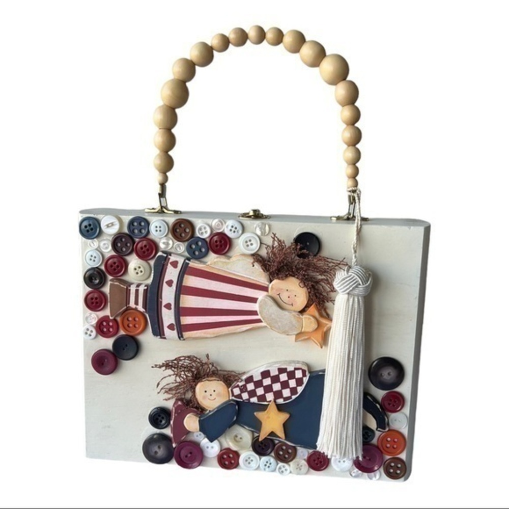 Vintage Wooden Jewelry / Handmade Custom Hand Bag